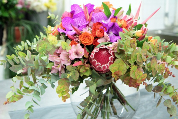 Bouquet de fleurs exotiques